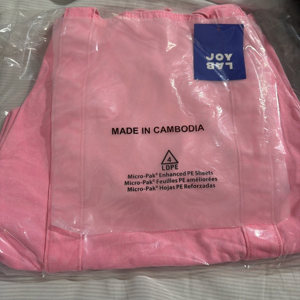 Joy Lab Pink Canvas Tote Bag